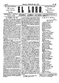 El Loro : periódico ilustrado joco-serio. Núm. 26, 22 de mayo de 1880 | Biblioteca Virtual Miguel de Cervantes