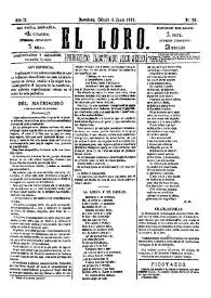 El Loro : periódico ilustrado joco-serio. Núm. 28, 5 de junio de 1880 | Biblioteca Virtual Miguel de Cervantes