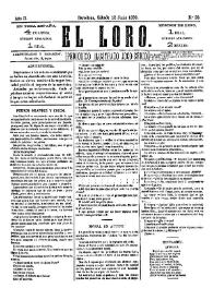 El Loro : periódico ilustrado joco-serio. Núm. 29, 12 de junio de 1880 | Biblioteca Virtual Miguel de Cervantes