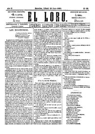 El Loro : periódico ilustrado joco-serio. Núm. 30, 19 de junio de 1880 | Biblioteca Virtual Miguel de Cervantes