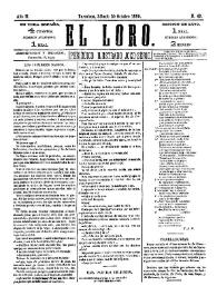 El Loro : periódico ilustrado joco-serio. Núm. 49, 30 de octubre de 1880 | Biblioteca Virtual Miguel de Cervantes