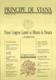 Príncipe de Viana. Anejo. Año XLVIII, Anejo 6, 1987 | Biblioteca Virtual Miguel de Cervantes