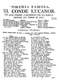 El conde lucanor /  de Don Pedro Calderon de la Barca | Biblioteca Virtual Miguel de Cervantes
