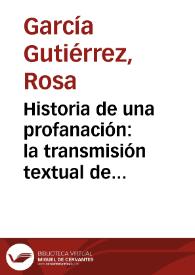 Historia de una profanación: la transmisión textual de Delmira Agustini / Rosa García Gutiérrez | Biblioteca Virtual Miguel de Cervantes