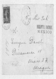 [Tres sobres postales enviados a Enrique Danel en México. 7, 8 y 9 de junio de 1912] | Biblioteca Virtual Miguel de Cervantes