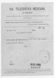 [Telegrama enviado por Carmen Romero Rubio a  Enrique Danel en México. París, 9 de junio 1914] | Biblioteca Virtual Miguel de Cervantes