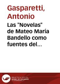 Las "Novelas" de Mateo María Bandello como fuentes del teatro de Lope de Vega Carpio | Biblioteca Virtual Miguel de Cervantes