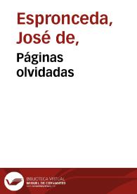 Páginas olvidadas | Biblioteca Virtual Miguel de Cervantes