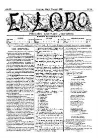 El Loro : periódico ilustrado joco-serio. Núm. 34, 20 de agosto de 1881 | Biblioteca Virtual Miguel de Cervantes
