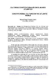Culturas constitucionales en el mundo atlántico / Miguel Ángel Presno Linera | Biblioteca Virtual Miguel de Cervantes