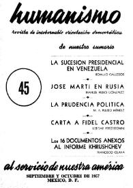 Humanismo. Núm. 45, septiembre-octubre 1957 | Biblioteca Virtual Miguel de Cervantes