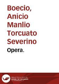 Opera. | Biblioteca Virtual Miguel de Cervantes