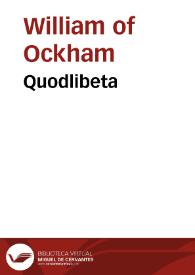 Quodlibeta / emendata a Cornelio Oudendijck | Biblioteca Virtual Miguel de Cervantes