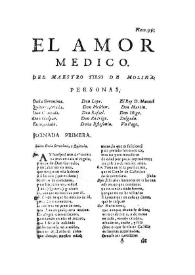El amor medico / del maestro Tirso de Molina | Biblioteca Virtual Miguel de Cervantes