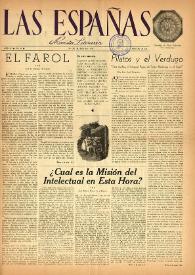 Las Españas : revista literaria (México, D.F.). Año II, núm. 4, 29 de marzo de 1947 | Biblioteca Virtual Miguel de Cervantes