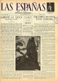Las Españas : revista literaria (México, D.F.). Año II, núm. 6, 29 de septiembre de 1947 | Biblioteca Virtual Miguel de Cervantes