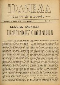 Ipanema : diario de a bordo. Núm. 5, 18 de junio de 1939 | Biblioteca Virtual Miguel de Cervantes