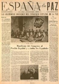 España y la paz. Año I, núm. 7 (extraordinario), 15 de noviembre de 1951 | Biblioteca Virtual Miguel de Cervantes