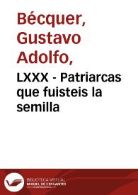 LXXX - Patriarcas que fuisteis la semilla | Biblioteca Virtual Miguel de Cervantes