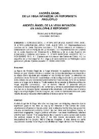 Andrés Ángel de la Vega Infanzón: un reformista anglófilo / Alicia Laspra Rodríguez | Biblioteca Virtual Miguel de Cervantes