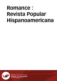 Romance : Revista Popular Hispanoamericana | Biblioteca Virtual Miguel de Cervantes
