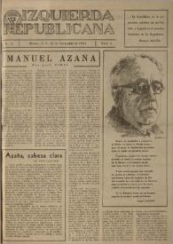 Izquierda Republicana. Año I, núm. 4, 15 de noviembre de 1944 | Biblioteca Virtual Miguel de Cervantes