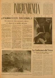 Independencia : Publicación de la Unión de Jóvenes Patriotas. Núm. 6-7, noviembre de 1944 | Biblioteca Virtual Miguel de Cervantes