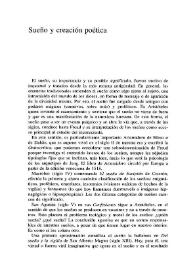 Sueño y creación poética / Blas Matamoro | Biblioteca Virtual Miguel de Cervantes