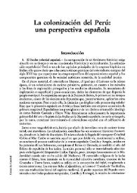 La colonización del Perú : una perspectiva española / Roberto Mesa | Biblioteca Virtual Miguel de Cervantes
