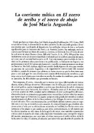 La corriente mítica en "El zorro de arriba y el zorro de abajo" de José María Arguedas / Ana María Gazzolo | Biblioteca Virtual Miguel de Cervantes