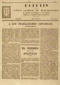 U.G.T. : Boletín de la Unión General de Trabajadores de España en Francia. Núm. 7, mayo de 1945 | Biblioteca Virtual Miguel de Cervantes