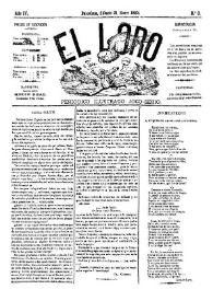 El Loro : periódico ilustrado joco-serio. Núm. 3, 21 de enero de 1882 | Biblioteca Virtual Miguel de Cervantes