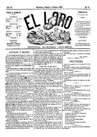 El Loro : periódico ilustrado joco-serio. Núm. 5, 4 de febrero de 1882 | Biblioteca Virtual Miguel de Cervantes