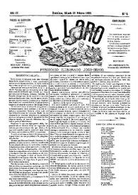 El Loro : periódico ilustrado joco-serio. Núm. 8, 25 de febrero de 1882 | Biblioteca Virtual Miguel de Cervantes
