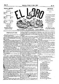El Loro : periódico ilustrado joco-serio. Núm. 10, 11 de marzo de 1882 | Biblioteca Virtual Miguel de Cervantes