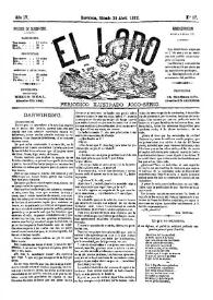 El Loro : periódico ilustrado joco-serio. Núm. 17, 29 de abril de 1882 | Biblioteca Virtual Miguel de Cervantes