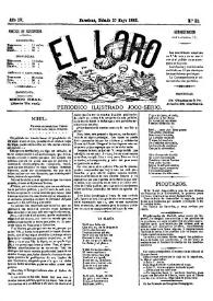 El Loro : periódico ilustrado joco-serio. Núm. 21, 27 de mayo de 1882 | Biblioteca Virtual Miguel de Cervantes