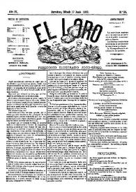 El Loro : periódico ilustrado joco-serio. Núm. 24, 17 de junio de 1882 | Biblioteca Virtual Miguel de Cervantes