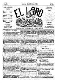 El Loro : periódico ilustrado joco-serio. Núm. 25, 24 de junio de 1882 | Biblioteca Virtual Miguel de Cervantes