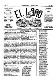 El Loro : periódico ilustrado joco-serio. Núm. 35, 2 de septiembre de 1882 | Biblioteca Virtual Miguel de Cervantes