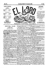 El Loro : periódico ilustrado joco-serio. Núm. 39, 30 de septiembre de 1882 | Biblioteca Virtual Miguel de Cervantes