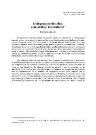 El hispanismo filosófico como diálogo intercultural / José Luis Abellán | Biblioteca Virtual Miguel de Cervantes