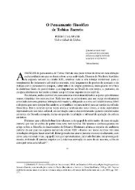 O Pensamento filosófico de Tobias Barreto / Pedro Calafate | Biblioteca Virtual Miguel de Cervantes