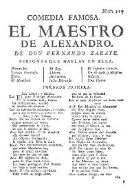 El maestro de Alexandro : comedia famosa [1768] / de don Fernando de Zárate | Biblioteca Virtual Miguel de Cervantes