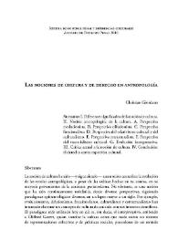Las nociones de cultura y de derecho en antropología / Christian Giordano | Biblioteca Virtual Miguel de Cervantes