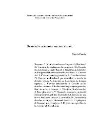 Derecho y sociedad multicultural / Francis Casorla | Biblioteca Virtual Miguel de Cervantes