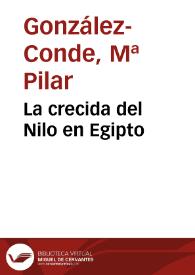 La crecida del Nilo en Egipto / María Pilar González-Conde | Biblioteca Virtual Miguel de Cervantes