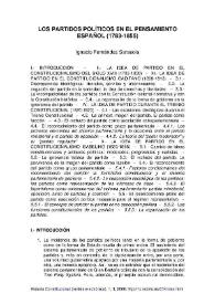 Los partidos políticos en el pensamiento español (1783-1855) / Ignacio Fernández Sarasola | Biblioteca Virtual Miguel de Cervantes