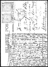 Tarjeta postal de Alberto Osório de Castro a Rafael Altamira | Biblioteca Virtual Miguel de Cervantes