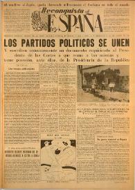 Reconquista de España : Periódico Semanal. Órgano de la Unión Nacional Española en México. Año I, núm. 10, 11 de agosto de 1945 | Biblioteca Virtual Miguel de Cervantes